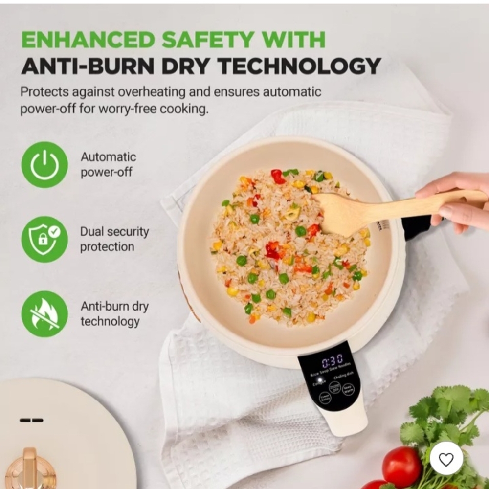 NutriChef 1.6L Multi- Functional Electrc Rice Cooker. - Picture 7 of 11